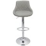 Kit 3 Banquetas Milano Carmel Estofada Giratória C/ Regulagem - Cinza - 4