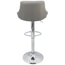 Ver imagem 5 de Kit 3 Banquetas Milano Carmel Estofada Giratória C/ Regulagem - Cinza