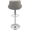 Kit 3 Banquetas Milano Carmel Estofada Giratória C/ Regulagem - Cinza - 5