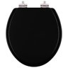 Tampa de Vaso Poliester com Amortecedor Leiria Preto para Bacia Luzarte - 1