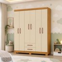 Ver imagem 1 de Guarda Roupa Infantil Encanto 6 Portas 2 Gavetas