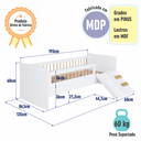 Ver imagem 7 de Cama Infantil Montessoriana com Escada e Escorregador Linha Affetto Branco - Completa Móveis
