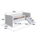 Ver imagem 5 de Cama Infantil Montessoriana com Escada e Escorregador Linha Affetto Branco - Completa Móveis