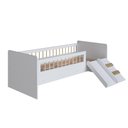 Ver imagem 2 de Cama Montessoriana de Solteiro com Escada e Escorrega Linha Affetto Aft010 Completa Móveis-branco