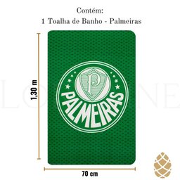 Toalha de Banho Oficial Time Palmeiras 70x130cm Buettner - 5