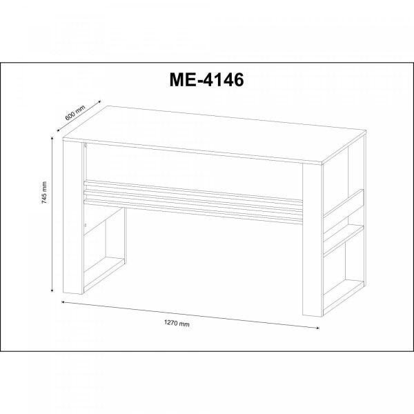 Mesa para Escritório com Ripado 127cm ME4146 - 4