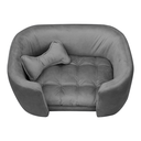 Ver imagem 3 de Poltrona Cama Pet Baby Hanna Estofada Tecido Veludo:cinza