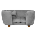 Ver imagem 2 de Poltrona Cama Pet Baby Hanna Estofada Tecido Veludo:cinza