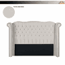 Kit Cabeceira Barrattiel Queen Size Linho Bege Estofada 1,60m + Recamier CS Cabeceiras BARRATTIEL QU - 3
