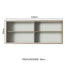Ver imagem 3 de Armário Aéreo Madesa 2 Portas de Correr de Vidro para Cozinhas Glamy, Lux e Reims - Rustic