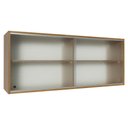 Ver imagem 1 de Armário Aéreo Madesa 2 Portas de Correr de Vidro para Cozinhas Glamy, Lux e Reims - Rustic