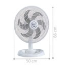 Ver imagem 2 de Ventilador Mesa Lorena Branco Oscilante 127v Pás Prata