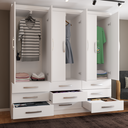 Ver imagem 3 de Guarda-Roupa Casal Piemonte 6 Portas 9 Gavetas Branco - Panorama Móveis