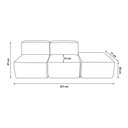 Ver imagem 4 de Sofá Modular Boucle Kit 3 Módulos 2 Meios e Chaise Espuma Premium Sala a Vácuo 2,31m - Marfim