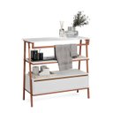 Ver imagem 4 de Armário Multiuso Gabinete Banheiro Industrial 1 Gaveta Thor Branco Cedro com Bronze - Rede Móveis