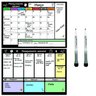 Kit Planejador Mensal e Semanal Magnético Geladeira Canetas - 1