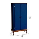 Ver imagem 6 de Adega de Vinho 2 Portas e Pés Luiz Xv 2073 Florença - Laca Azul Bic/imbuia