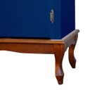 Ver imagem 5 de Adega de Vinho 2 Portas e Pés Luiz Xv 2073 Florença - Laca Azul Bic/imbuia