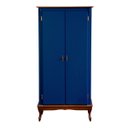 Ver imagem 2 de Adega de Vinho 2 Portas e Pés Luiz Xv 2073 Florença - Laca Azul Bic/imbuia