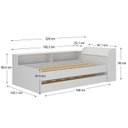 Ver imagem 3 de Cama Solteiro com Nicho e Cama Auxiliar Aria Espresso Móveis Branco