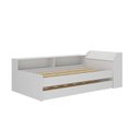 Ver imagem 2 de Cama Solteiro com Nicho e Cama Auxiliar Aria Espresso Móveis Branco