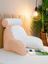 Ver imagem 1 de Almofada de Descanso e Apoio de Lombar Travesseiro Multiuso Ergonômica para Leitura com Rolinho Dest