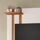 Ver imagem 3 de Estante Painel Parede Tv 32 Polegadas Smart Prateleiras Sala Quarto Pequeno Moderno Off/nature