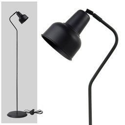 Kit com 2 Luminárias Coluna Abajur Piso Chão Spot City - Preto - 2