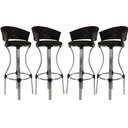 Ver imagem 3 de Kit 4 Banquetas Altas Conforto Alumínio Polido Fibra Sintética Acesse Móveis