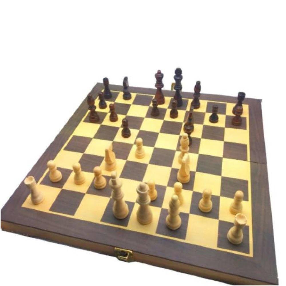 Jogo de xadrez profissional conjunto de jogos de madeira dobrável mesa  família portátil jogo xadrez conjunto