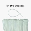 Ver imagem 2 de Kit 500 Abraçadeiras Nylon Branca Stein 150 X 2,5 Mm
