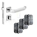 Ver imagem 1 de Kit Fechadura Banheiro Tera Imab + 3 Dobradiças C/red de Inox 3 X 2 ½