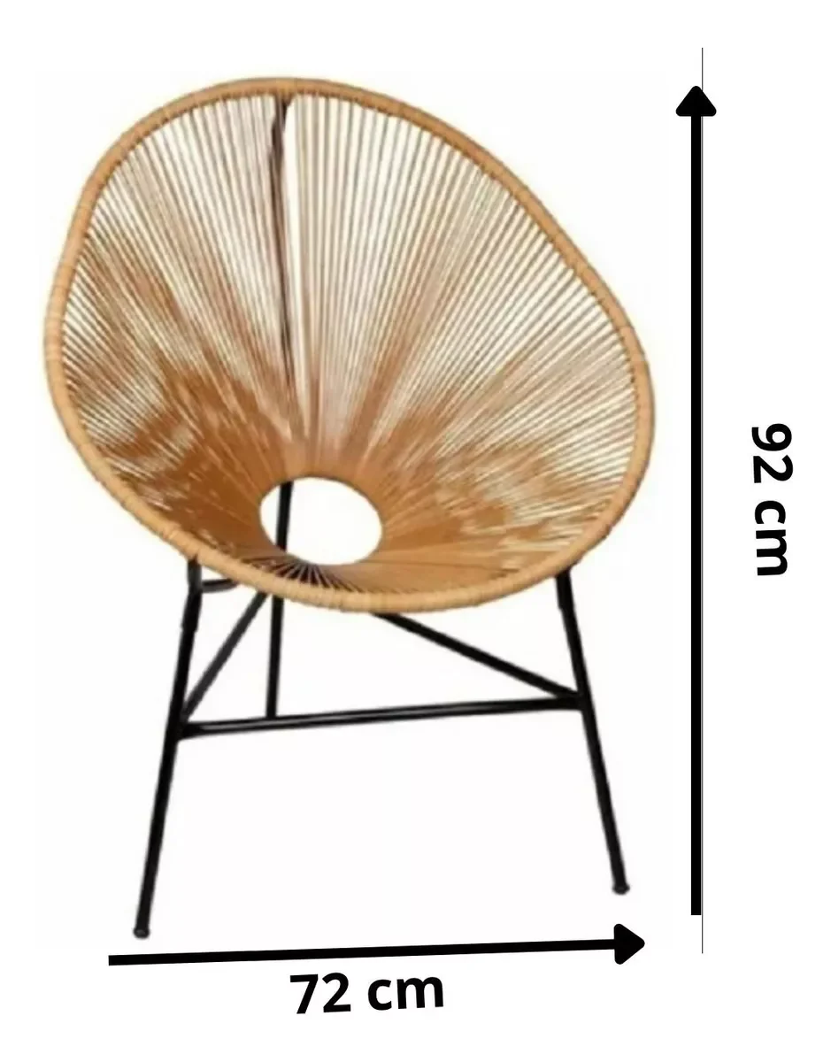 Ver imagem 3 de Cadeira Acapulco em Junco Amendoa