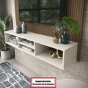 Ver imagem 3 de Painel Suspenso Home TV até 50 Polegadas Ripado 3D Everest:Naturale/Ripado 3D