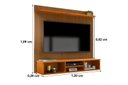 Ver imagem 4 de Painel Suspenso Home TV até 50 Polegadas Ripado 3D Everest:Naturale/Ripado 3D