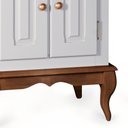 Ver imagem 3 de Gabinete para Banheiro 2 Portas com Cuba Dália 3057 - Off White/imbuia Glazer