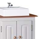Ver imagem 2 de Gabinete para Banheiro 2 Portas com Cuba Dália 3057 - Off White/imbuia Glazer