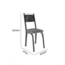 Ver imagem 3 de Conjunto Sala de Jantar Mesa com 4 Cadeiras 151 Malva Tampo de Vidro 107cm A01 Preto/assento