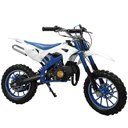 Ver imagem 2 de Mini Moto Cross a Gasolina 49cc 2 Tempos Freio a Disco Azul