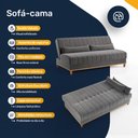 Ver mais imagens de Sofá Cama Reclinável 3 Lugares Espuma Fibra Siliconada Campeche Linho 180cm