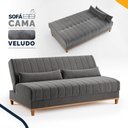 Ver imagem 6 de Sofá Cama Reclinável 3 Lugares Espuma Fibra Siliconada Campeche Linho 180cm
