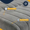 Ver imagem 5 de Sofá Cama Reclinável 3 Lugares Espuma Fibra Siliconada Campeche Linho 180cm