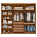 Ver imagem 5 de Cômoda Montevideu e Guarda Roupa Casal Venice 62780 Amendola Touch Off White - Demóbile