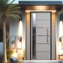 Ver imagem 2 de P. Pivotante Solara Alumínio com Visor 210 X 100 Pux. Tubolar Branco Lado Direito – Hale