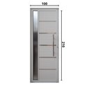 Ver imagem 3 de P. Pivotante Solara Alumínio com Visor 210 X 100 Pux. Tubolar Branco Lado Direito – Hale