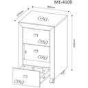 Ver imagem 4 de Kit Escritório Completo C Mesa 2 Estantes Balcão e Gaveteiro Cor:branco