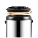 Ver imagem 4 de Garrafa Termica 8 Litros Inox Cafe Leite Quente Frio Agua Botijao Hotel Pousada Diamond Luxo