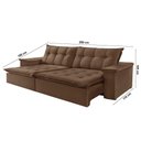 Ver imagem 3 de Sofá Estilo Veludo 02 Módulos de 120m B25cm Meu Sofá Online B016 Veludo Marrom