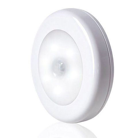 Lâmpada Luminária de Emergência Led Sensor Presença +3pilhas:6500k