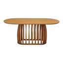 Ver imagem 4 de Mesa de Jantar Armonia 6 Lugares Oblongo MDF 180x90cm Amêndoa Base Retangular Laqueada